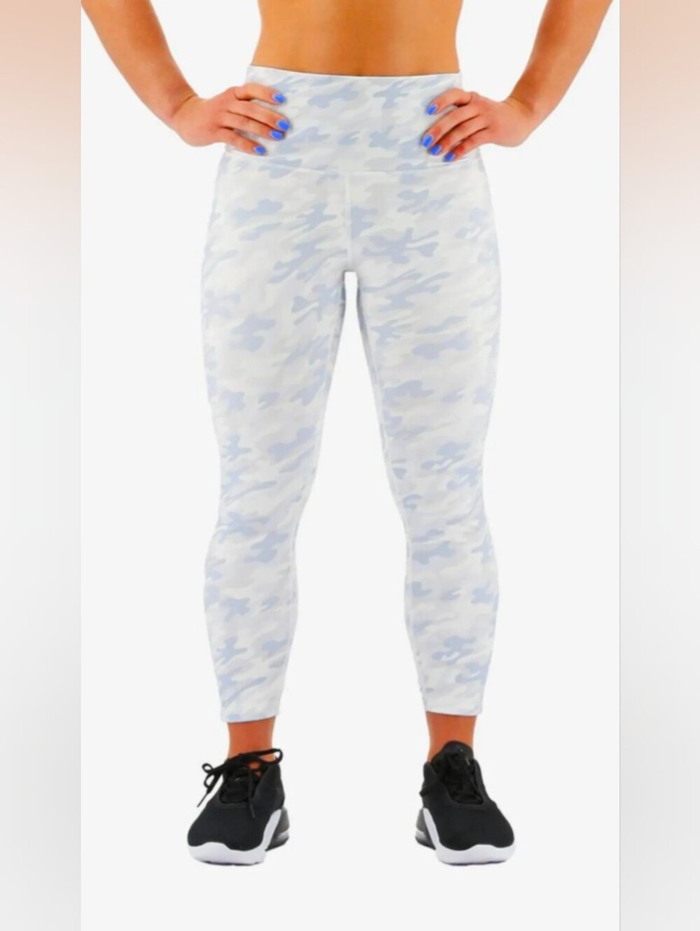Tyr Base Kinetic High-Rise Tights White Light Blue Women Sz.XS